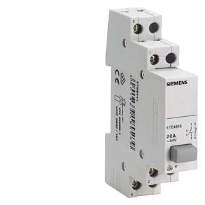 Siemens 5TE4810 – Button, 1 NO/1 NC 20 A 1 key gray with cap red and green