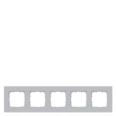 Siemens 5TG1115-1 – DELTA miro Frame 5-fold Color aluminum metallic Dimensions 374x 90 mm