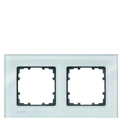 Siemens 5TG1202-0 – DELTA miro Frame 2-fold Authentic material glass crystal green without Siemens logo Dimensions 161x 90 mm