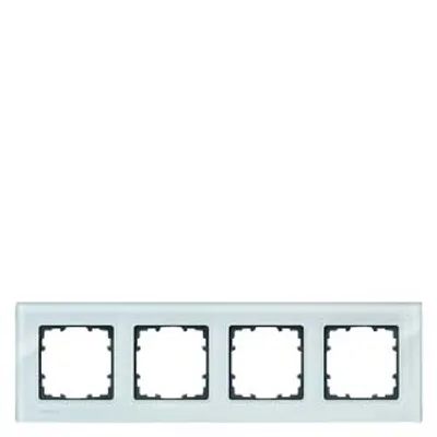 Siemens 5TG1204 – DELTA miro Frame 4-fold Authentic material glass crystal green Dimensions 303x 90 mm
