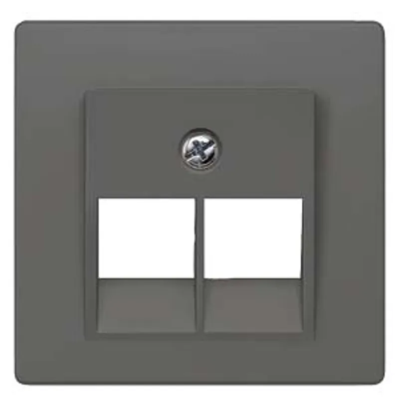 Siemens 5TG1231 – DELTA i-system carbon metallic Cover plate UAE connection socket suitable for Ackermann Cat. 3 2x 8-pole — photo 1 of 3