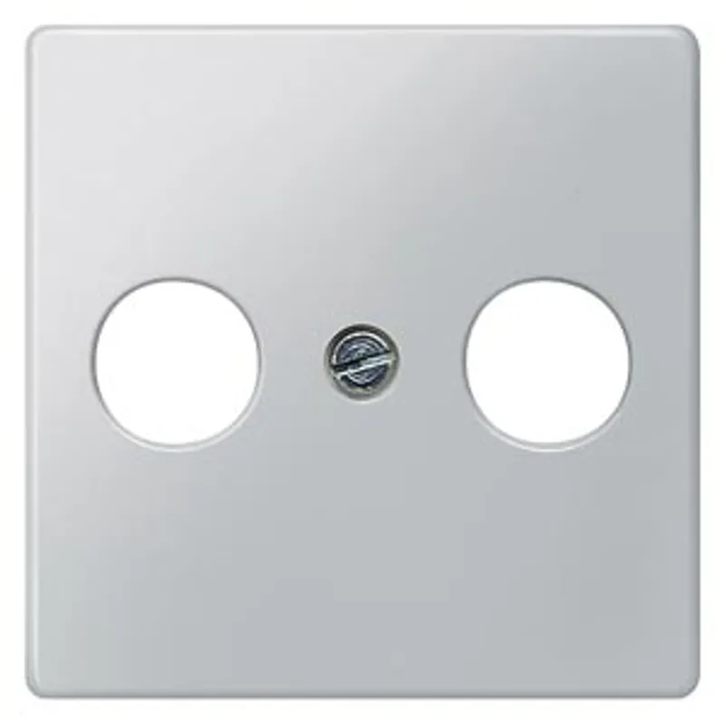 Siemens 5TG1253 – DELTA i-system aluminum-metallic Antenna cover plate 55x 55 for broadband connection socket RF/TV — photo 1 of 3