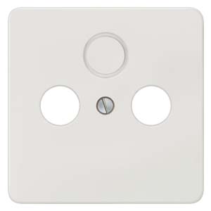 Siemens 5TG1778-2 – DELTA profil, Cover plate TV/RF/SAT 2 and 3 knockout holes silver