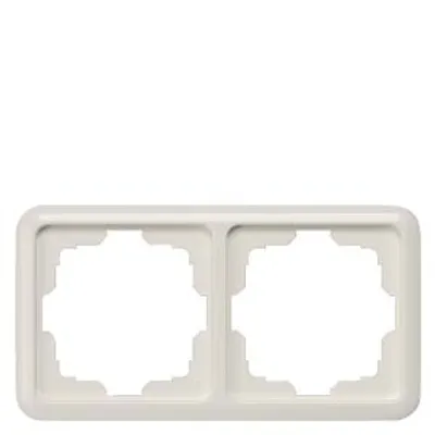 Siemens 5TG1802 – DELTA profil titanium white frame double, with large cutout 151 x 80 mm