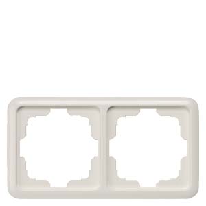 Siemens 5TG1802 – DELTA profil titanium white frame double, with large cutout 151 x 80 mm — photo 1 of 3