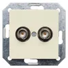 Siemens 5TG2067 – DELTA i-system electrical white BNC plug socket 2-fold, 75 ohm cover plate 55 x 55 mm — photo 1 of 3