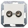 Siemens 5TG2068 – DELTA i-system titanium white BNC plug socket 2-fold, 75 ohm cover plate 55 x 55 mm — photo 1 of 3
