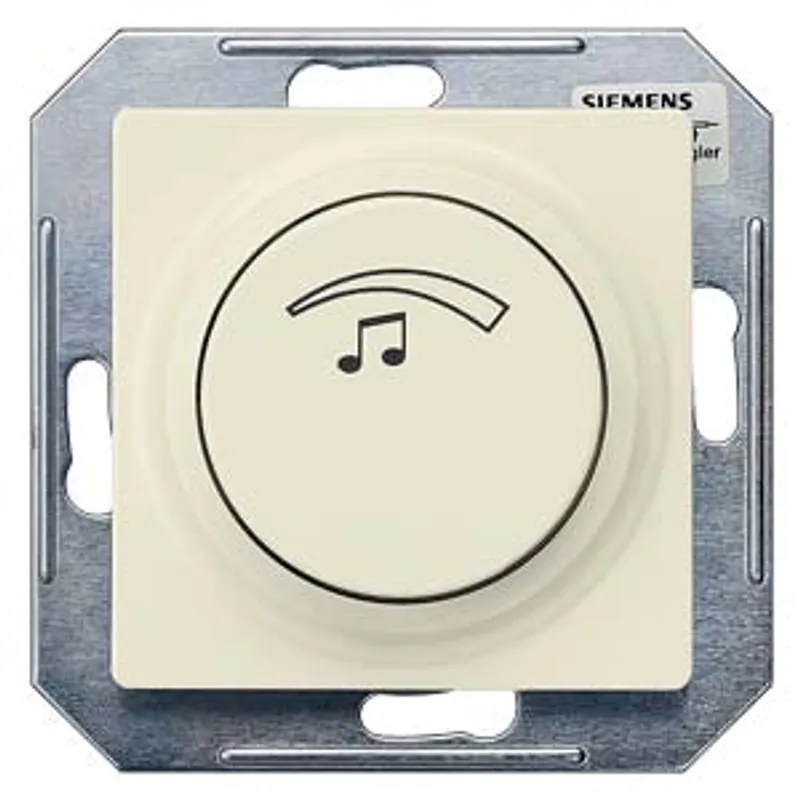 Siemens 5TG4823 – DELTA i-system electrical white Volume controller, mono 3 W 27 ohm, with Cover plate 55x 55 mm — photo 1 of 3