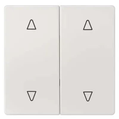 Siemens 5TG7147 – DELTA style, titanium white, Rocker switch with shutter symbols for pushbutton 2-fold Mid-position 68x 68 mm