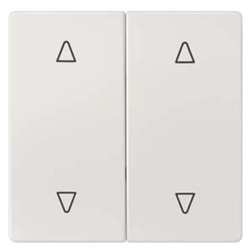 Siemens 5TG7147 – DELTA style, titanium white, Rocker switch with shutter symbols for pushbutton 2-fold Mid-position 68x 68 mm — photo 1 of 3