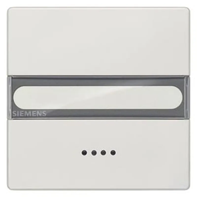 Siemens 5TG7155-1 – DELTA style, platinum metallic Rocker switch with window, with label for emergency switch for heating 68x 68mm — photo 1 of 3
