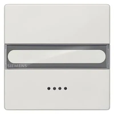 Siemens 5TG7155 – DELTA style, titanium white Rocker switch with window, with label for emergency switch for heating 68x 68mm