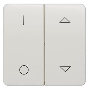 Siemens 5TG7813 – DELTA profil, titanium white Rocker switch with symbols I0 and Shutter for shutter switch, 65x 65 mm — photo 1 of 3