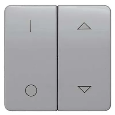 Siemens 5TG7933 – DELTA profil, silver Rocker switch with symbols I0 and Shutter for shutter switch, 65x 65 mm