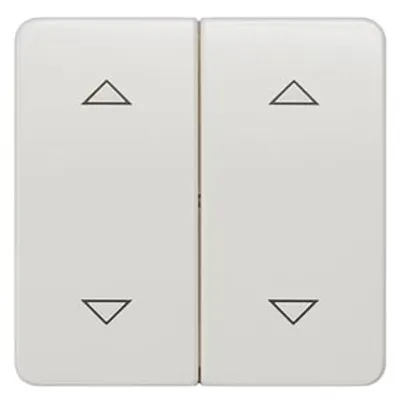 Siemens 5TG7961 – DELTA profil, titanium white Rocker switch with shutter symbols for pushbutton 2-fold Mid-position 65x 65 mm