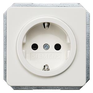Siemens 5UB1405 – DELTA profil, titanium white SCHUKO socket outlet 10/16 A 250 V With screwless Connection terminals with… — photo 1 of 3