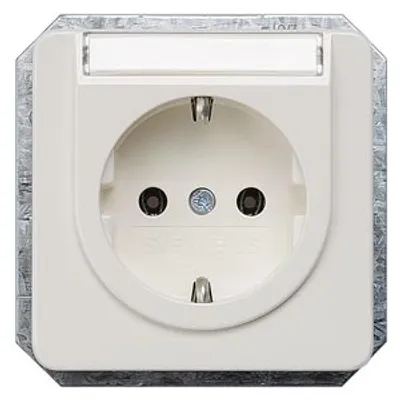 Siemens 5UB1407 – DELTA profil, titanium white SCHUKO socket outlet 10/16 A 250 V With screwless Connection terminals with…