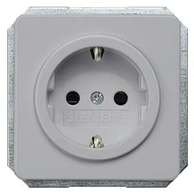 Siemens 5UB1468 – DELTA profil, silver SCHUKO socket outlet 10/16 A 250 V With screwless Connection terminals with increased…