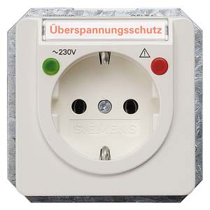 Siemens 5UB1486 – DELTA profil titanium white SCHUKO overvoltage protection, function indicator — photo 1 of 3