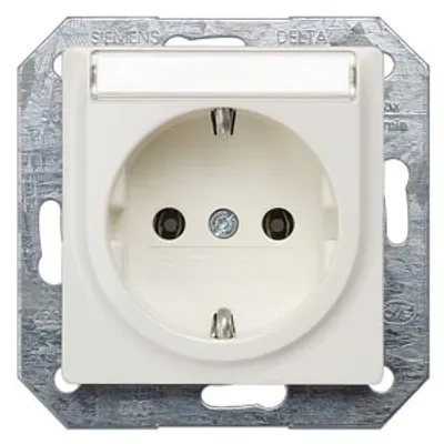 Siemens 5UB1515 – DELTA i-system titanium white SCHUKO socket outlet 10/16 A 250 V With screwless Connection terminals with…