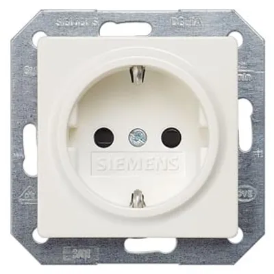 Siemens 5UB1518-0KK – DELTA i-system titanium white SCHUKO socket outlet 10/16 A 250 V With screwless Connection terminals with…