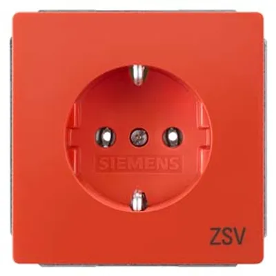 Siemens 5UB1827 – DELTA style, SCHUKO socket outlet 10/16 A 250 V with print ZSV orange
