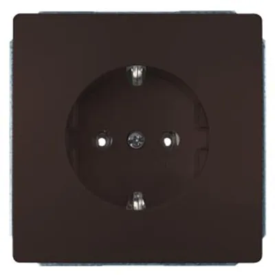 Siemens 5UB1853-0CH01 – DELTA style, Chocolate SCHUKO socket outlet 10/16 A 250 V cover plate 68 x 68 mm