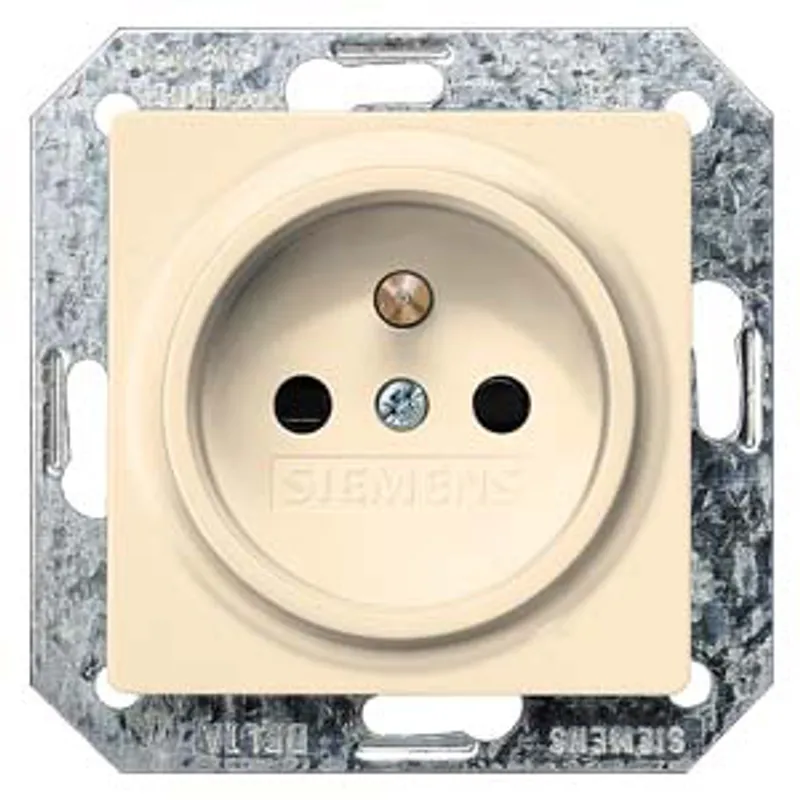Siemens 5UB1908 – DELTA i-system, electrical white, socket outlet 10/16A 250 V, with grounding pin — photo 1 of 3