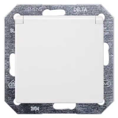 Siemens 5UB1917 – DELTA i-system titanium white SCHUKO socket outlet 10/16 A 250 V With screwless Connection terminals with…