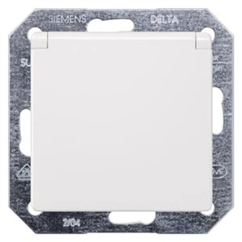 Siemens 5UB1917 – DELTA i-system titanium white SCHUKO socket outlet 10/16 A 250 V With screwless Connection terminals with… — photo 1 of 3