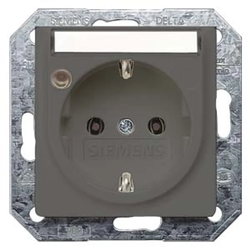 Siemens 5UB1925 – DELTA i-system carbon metallic SCHUKO socket outlet 10/16 A 250 V With screwless Connection terminals Status… — photo 1 of 3