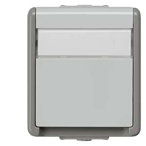 Siemens 5UB4713 – DELTA flaeche IP44, AP Dark gray/light gray SCHUKO socket outlet 10/16 A 250 V With screwless Connection…