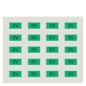 Siemens 5UH1084 – Labeling sheet with 20 adhesive labels in green for identification of Schuko device inserts of versions SV — photo 1 of 2