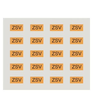 Siemens 5UH1085 – Labeling sheet with 20 adhesive labels in orange for identification of Schuko device inserts of versions ZSV