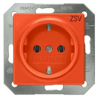 Siemens 5UH1200 – DELTA i-system Socket outlet cover without insert with labeling "ZSV" orange 55x 55 mm