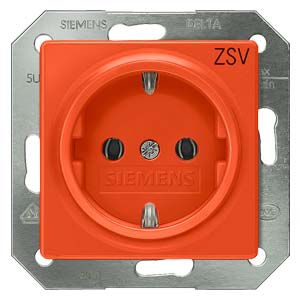 Siemens 5UH1200 – DELTA i-system Socket outlet cover without insert with labeling "ZSV" orange 55x 55 mm — photo 1 of 2