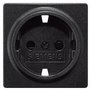 Siemens 5UH1203 – DELTA i-system Socket outlet cover without insert with increased touch protection carbon metallic 55x 55 mm — photo 1 of 2