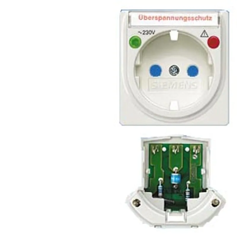 Siemens 5UH1341 – DELTA i-system electrical white Retrofit kit overvoltage protection for SCHUKO socket outlets with cover… — photo 1 of 2