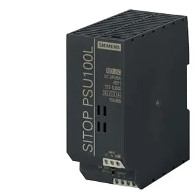 Siemens 6EP1333-1LB00 – SITOP PSU100L 24 V/5 A Stabilized power supply input: 120/230 V AC, output: 24 V DC/5 A