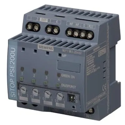 Siemens 6EP1961-2BA61 – SITOP PSE200U/4X0.5-3A/SEO/NECCLASS2 SITOP PSE200U 3 A NEC CLASS 2 selectivity module 4-channel input: 24 V…