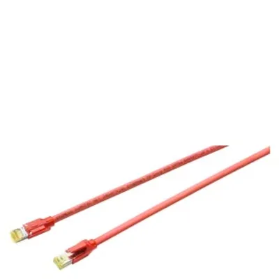 Siemens 6XV1870-4RN25 – Industrial Ethernet TP Cord RJ45/RJ45, CAT 6A, TP cable 4x2 (red), pre-assembled with 2 RJ45 connectors