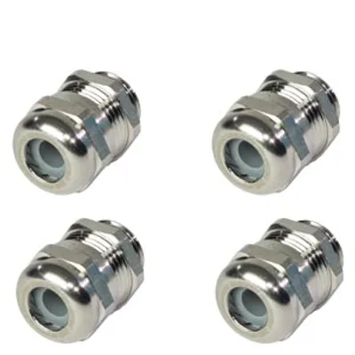 Siemens 7MH5002-0AA30 – EMC cable gland for SIWAREX DB and SIWAREX JB aluminum; content: 4 EMC cable glands M16; 2 screw plugs M16