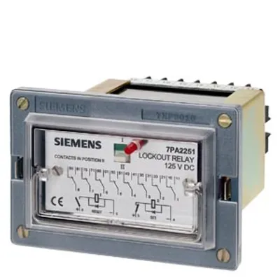 Siemens 7PA2231-0 – FAST LOCK-OUT RELAY 8 CHANGE OVER CONTACTS OPERATING TIME 10MS AUXILIARY VOLTAGE: 110V DC WITH RESET… Siemens 7PA2231-0 – FAST LOCK-OUT RELAY 8 CHANGE OVER CONTACTS OPERATING TIME 10MS AUXILIARY VOLTAGE: 110V DC WITH RESET…