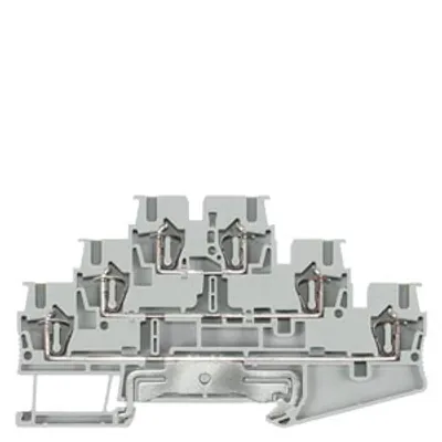 Siemens 8WH2030-4HF00 – Terminal, spring-loaded terminal, three-tier, PE/L/L, 2.5 mm², gray Siemens 8WH2030-4HF00 – Terminal, spring-loaded terminal, three-tier, PE/L/L, 2.5 mm², gray