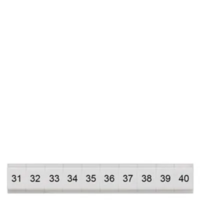 Siemens 8WH8121-1AB35 – Labeling plate, flat, 31-40, terminal width 4.2 mm