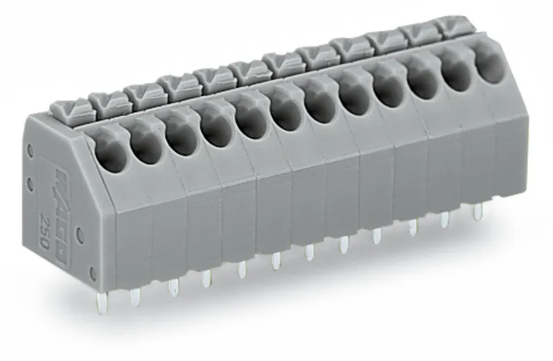 PCB terminal block; push-button; 1.5 mm²; Pin spacing 3.5 mm; 11-pole; Push-in CAGE CLAMP®; gray — photo 1 of 3