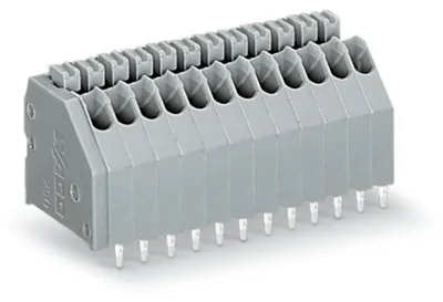 Wago 250-314 – PCB terminal block; push-button; 0.5 mm²; Pin spacing 2.5 mm; 14-pole; Push-in CAGE CLAMP®; gray
