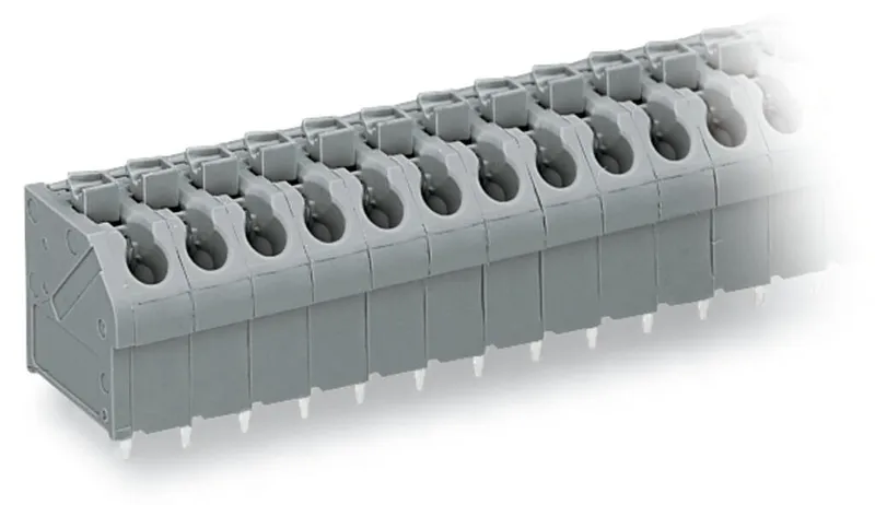 PCB terminal block; push-button; 1.5 mm²; Pin spacing 5 mm; 18-pole; Push-in CAGE CLAMP®; orange — photo 1 of 3