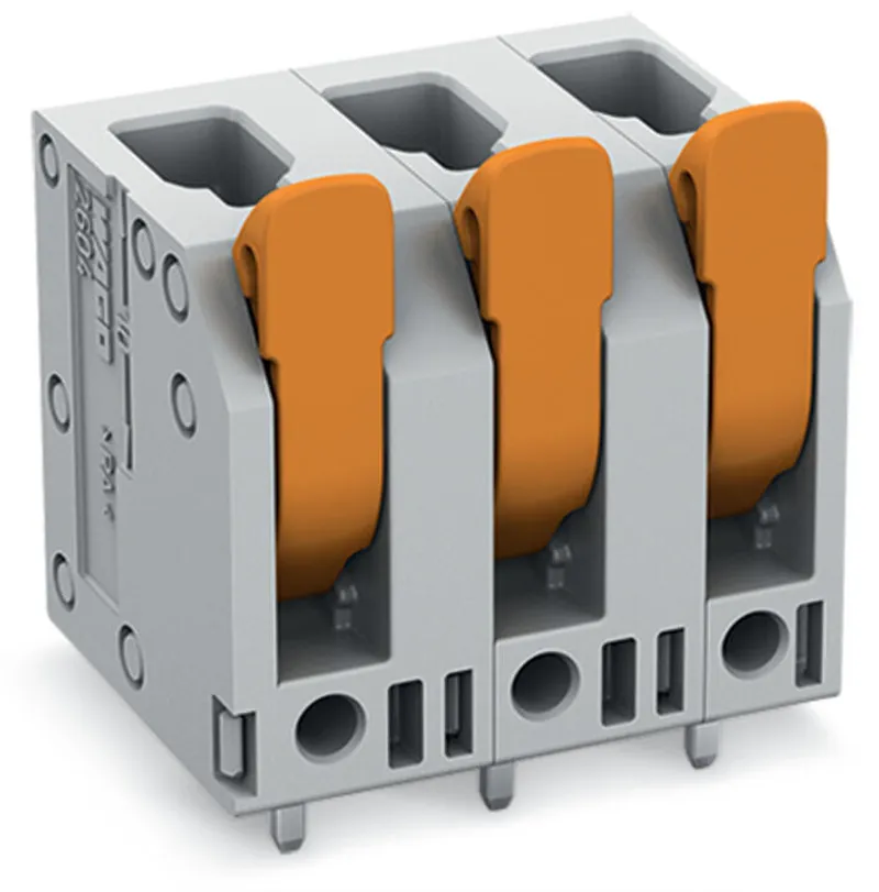 PCB terminal block; lever; 4 mm²; Pin spacing 7.5 mm; 11-pole; Push-in CAGE CLAMP®; gray — photo 1 of 3