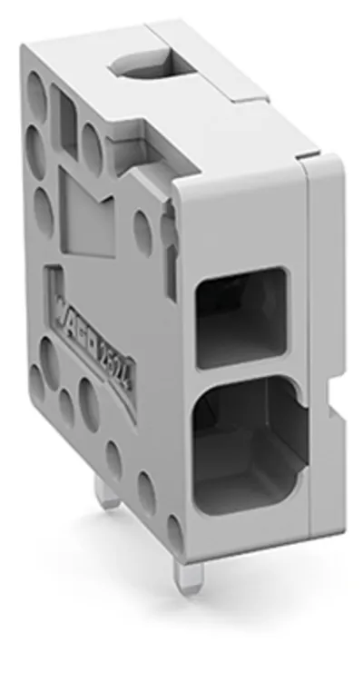 Wago 2624-1101 – PCB terminal block; 4 mm²; Pin spacing 5 mm; 1-pole; Push-in CAGE CLAMP®; gray